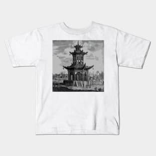 Ancient Chinese Pagoda Buddhist Temple in China Kids T-Shirt